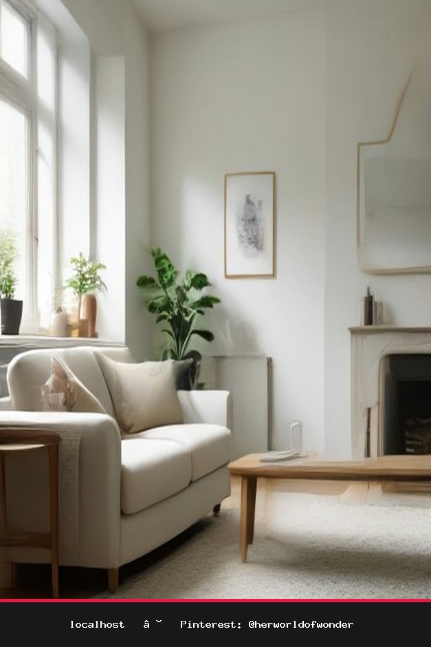 A bright and airy Scandinavian living room featuring a cream sofa, light wood coffee table, and soft natural lighting.